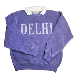 Non Fiction Delhi Graphic Sweatshirt Purple lace cottagecore grandmacore 90s